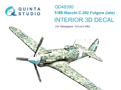Macchi C.202 Folgore Late - 3d-printed & Coloured Interior (For Hasegawa / Eduard Kits) - zdjęcie 2