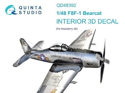 Grumman F8f-1 Bearcat - 3d-printed & Coloured Interior (For Academy Kits) - zdjęcie 2