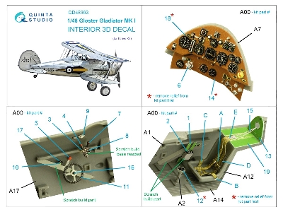 Gloster Gladiator Mk.I - 3d-printed & Coloured Interior (For I Love Kit Kits) - zdjęcie 10