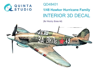 Hawker Hurricane Family - 3d-printed & Coloured Interior (For Hobby Boss Kits) - zdjęcie 2