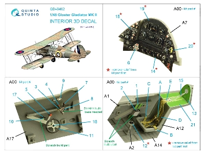 Gloster Gladiator Mk.Ii - 3d-printed & Coloured Interior (For I Love Kit Kits) - zdjęcie 10