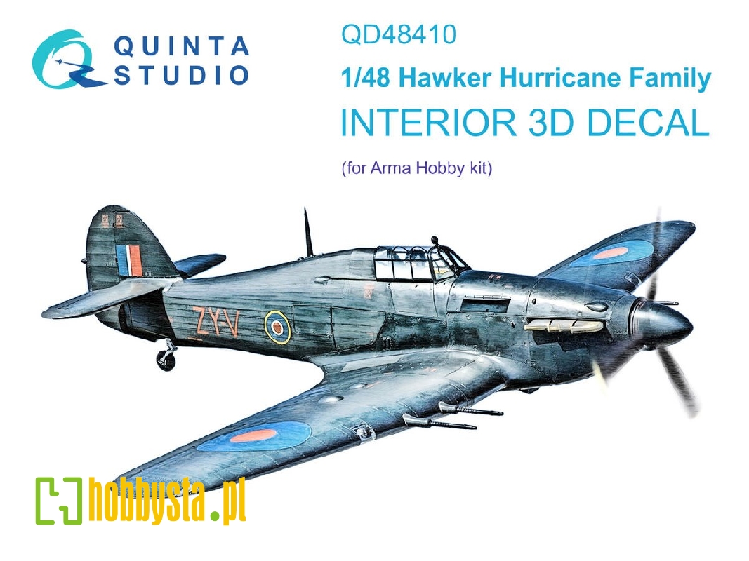 Hawker Hurricane Family - 3d-printed & Coloured Interior (For Arma Hobby Kits) - zdjęcie 1 Hawker Hurricane Family - 3d-printed & Coloured Interior (For Arma Hobby Kits) - zdjęcie 1