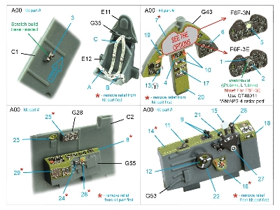 Grumman F6 F-3e/N Hellcat - 3d-printed & Coloured Interior (For Eduard Kits) - zdjęcie 11