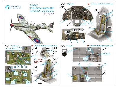 Fairey Fulmar Mk.I - 3d-printed & Coloured Interior (For Trumpeter Kits) - zdjęcie 14