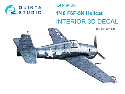 Grumman F6f-5n Hellcat - 3d-printed & Coloured Interior (For Eduard Kits - zdjęcie 2
