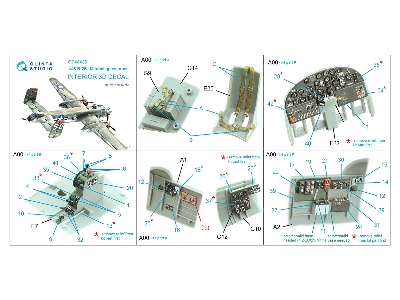 North American B-25 J Mitchell Glass Nose  - 3d-printed & Coloured Interior (For Hk Models Kits) - zdjęcie 10