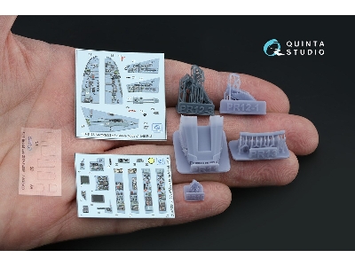 Sukhoi Su-25 Sm/Sm3 - Interior 3d Decal With 3d-printed Resin Parts (For Zvezda/Quinta Models And Arma Models Kits) - zdjęcie 3