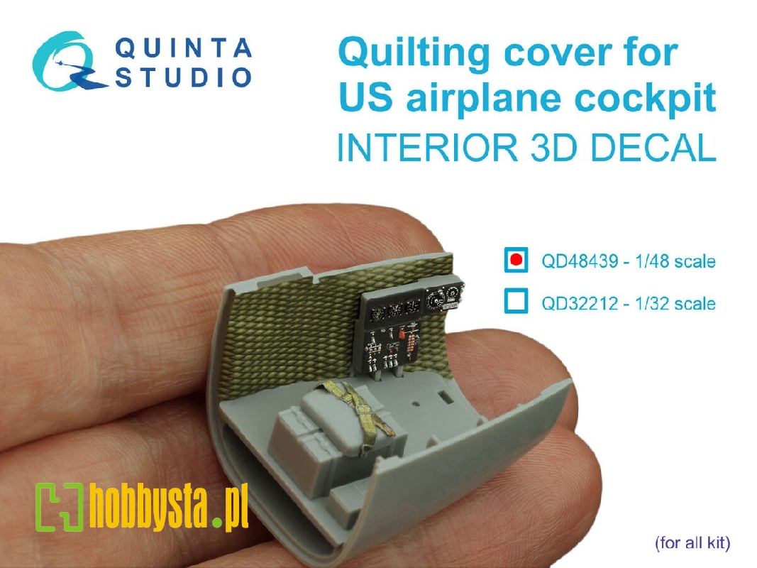 Quilting Cover For Us Airplane Cockpit - 3d-printed & Coloured Interior (For All Kits) - zdjęcie 1