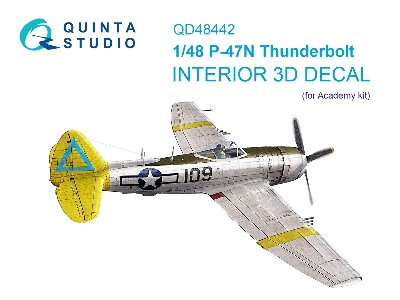 Republic P-47 N Thunderbolt - 3d-printed & Coloured Interior (For Academy Kits) - zdjęcie 2