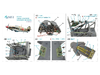 Hawker Hurricane Family - 3d-printed & Coloured Interior (For Italeri And Tamiya Kits) - zdjęcie 9