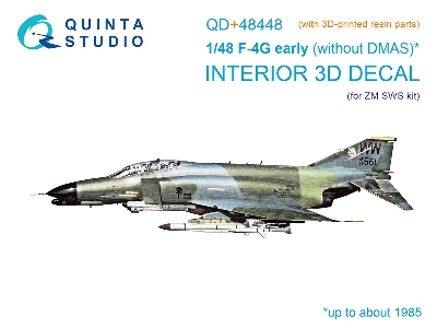 Mcdonnell Douglas F-4 G Early (Without Dmas) - Interior 3d Decal With 3d-printed Resin Parts (For Zm Sws Kits) - zdjęcie 2
