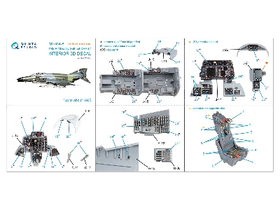 Mcdonnell Douglas F-4 G Early (Without Dmas) - Interior 3d Decal With 3d-printed Resin Parts (For Zm Sws Kits) - zdjęcie 11