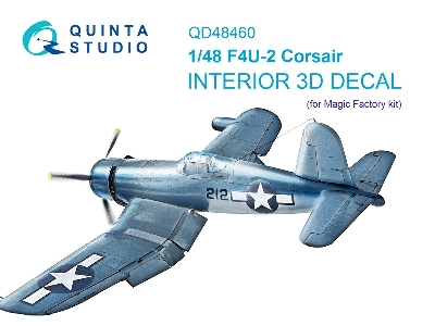 Vought F4u-2 Corsair - 3d-printed & Coloured Interior (For Magic Factory Kits) - zdjęcie 2