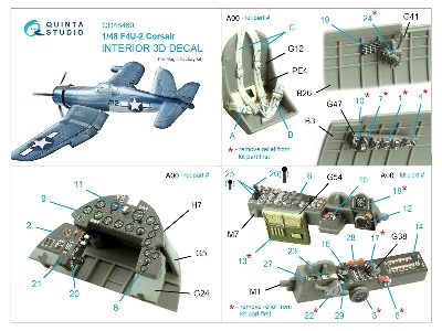 Vought F4u-2 Corsair - 3d-printed & Coloured Interior (For Magic Factory Kits) - zdjęcie 10