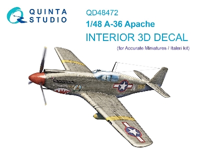 North American A-36 Apache - 3d-printed & Coloured Interior (For Accurate Miniatures And Italeri Kits) - zdjęcie 2