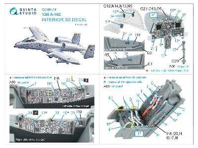 Fairchild A-10 C Thunderbolt Ii - 3d-printed & Coloured Interior (For Gwh Kits) - zdjęcie 12