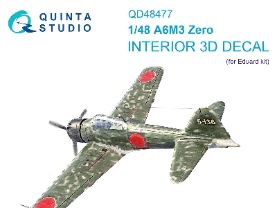 Mitsubishi A6m3 Zero - 3d-printed & Coloured Interior (For Eduard Kits) - zdjęcie 2