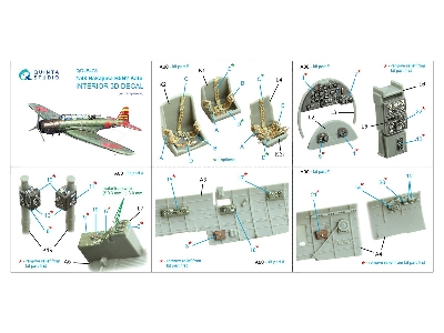 Nakajima B5n2 Kate - 3d-printed & Coloured Interior (For Hasegawa Kits) - zdjęcie 10