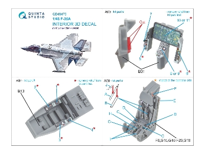 Lockheed Martin F-35 A Lightning Ii - 3d-printed & Coloured Interior (For Kitty Hawk And Zimi Model Kits) - zdjęcie 12