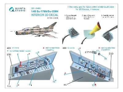 Sukhoi Su-17m4 / Su-22m4 - Interior 3d Decal With 3d-printed Resin Parts (For Hobby Boss Kits) - zdjęcie 13