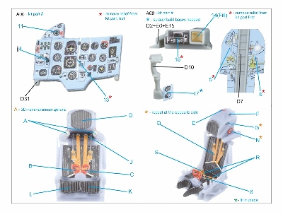 Sukhoi Su-17m4 / Su-22m4 - Interior 3d Decal With 3d-printed Resin Parts (For Hobby Boss Kits) - zdjęcie 14