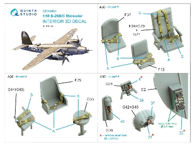 Martin B-26 B/C Marauder - 3d-printed & Coloured Interior (For Icm Kits) - zdjęcie 12