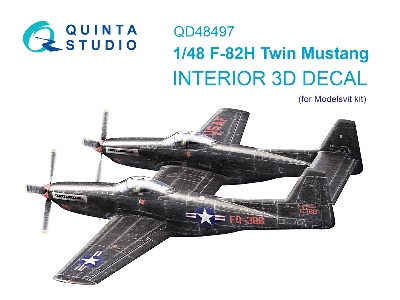 North American F-82 H Twin Mustang - 3d-printed & Coloured Interior (For Modelsvit Kits) - zdjęcie 2