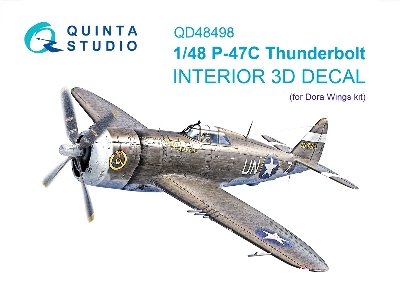 Republic P-47 &#1057; Thunderbolt - 3d-printed & Coloured Interior (For Dora Wings Kits) - zdjęcie 2