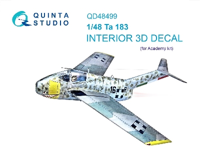 Focke Wulf Ta-183 - 3d-printed & Coloured Interior (For Academy Kits) - zdjęcie 2