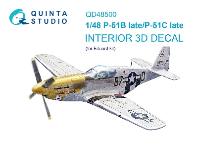 North American P-51 B/C Late - 3d-printed & Coloured Interior (For Eduard Kits) - zdjęcie 2