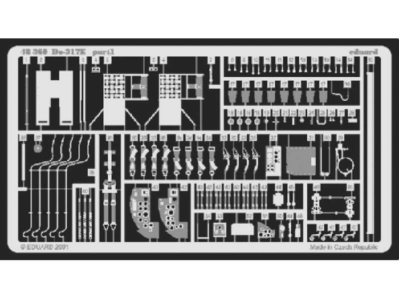  Do 217E 1/48 - Monogram - blaszki - zdjęcie 1