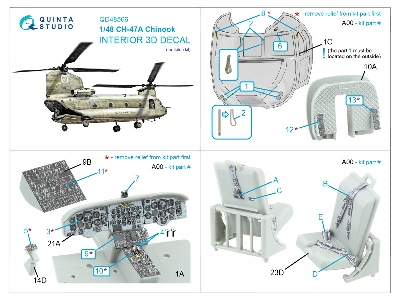 Boeing Ch-47 A - 3d-printed & Coloured Interior (For Italeri Kits) - zdjęcie 12