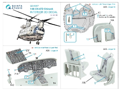 Boeing Ch-47 D - 3d-printed & Coloured Interior (For Italeri Kits) - zdjęcie 12