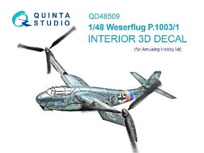 Weserflug P1003.1 - 3d-printed & Coloured Interior (For Amusing Hobby Kits) - zdjęcie 1