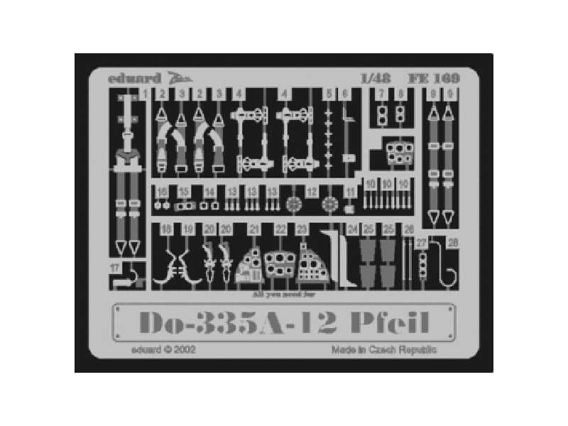  Do 335A-12 Pfeil 1/48 - Tamiya - blaszki - zdjęcie 1