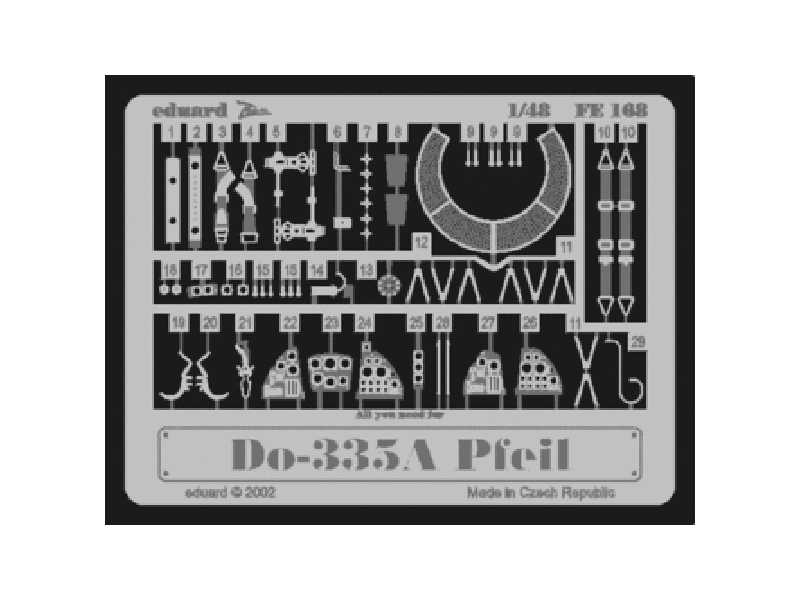 Do 335A Pfeil 1/48 - Tamiya - blaszki - zdjęcie 1 Do 335A Pfeil 1/48 - Tamiya - blaszki - zdjęcie 1
