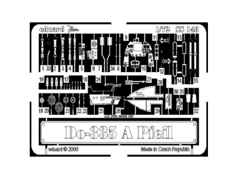 Do 335A Pfeil 1/72 - Dragon - blaszki - zdjęcie 1 Do 335A Pfeil 1/72 - Dragon - blaszki - zdjęcie 1