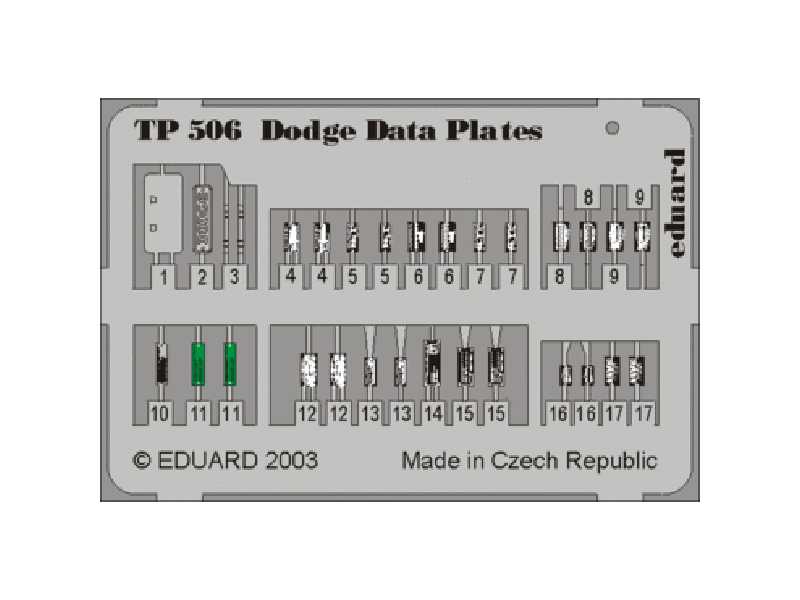 Dodge placards 1/35 - blaszki - zdjęcie 1 Dodge placards 1/35 - blaszki - zdjęcie 1