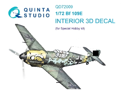 Messerchmitt Bf-109 E - 3d-printed & Coloured Interior (For Special Hobby Kits) - zdjęcie 2