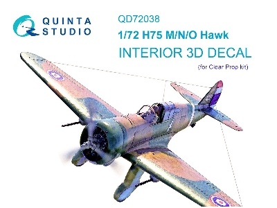 Curtiss H-75 M/N/O Hawk - 3d-printed & Coloured Interior (For Clear Prop Kits) - zdjęcie 2