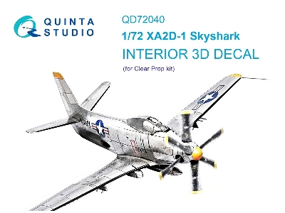 Douglas Xa2d-1 Skyshark - 3d-printed & Coloured Interior (For Clear Prop Kits) - zdjęcie 2