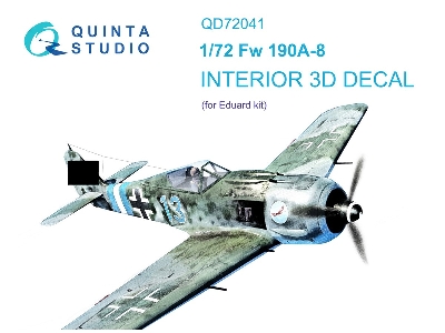 Focke Wulf Fw-190 A-8 - 3d-printed & Coloured Interior (For Eduard Kits) - zdjęcie 2