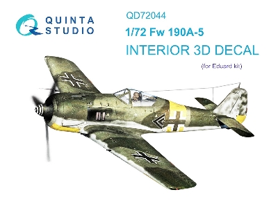 Focke Wulf Fw-190 A-5 - 3d-printed & Coloured Interior (For Eduard Kits) - zdjęcie 2
