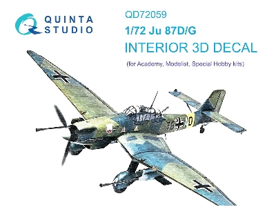 Junekrs Ju 87 D/G - 3d-printed & Coloured Interior (For Academy And Special Hobby Kits) - zdjęcie 2