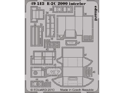  E-2C 2000 interior S. A. 1/48 - Kinetic - blaszki - zdjęcie 1