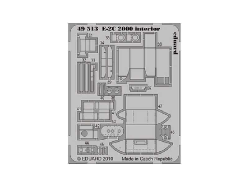 E-2C 2000 interior S. A. 1/48 - Kinetic - blaszki - zdjęcie 1 E-2C 2000 interior S. A. 1/48 - Kinetic - blaszki - zdjęcie 1