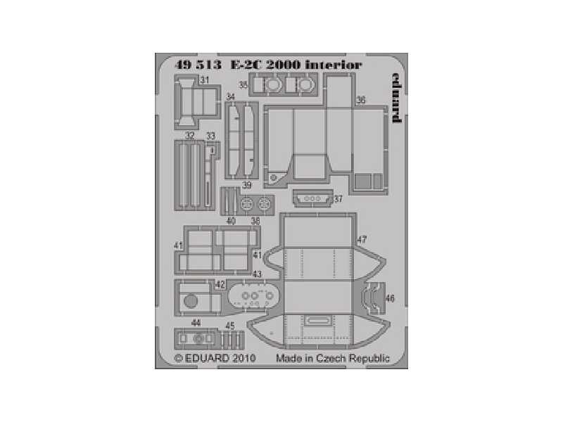  E-2C 2000 interior S. A. 1/48 - Kinetic - blaszki - zdjęcie 1