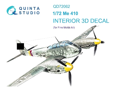 Messerschmitt Me-410 - 3d-printed & Coloured Interior (For Fine Molds Kits) - zdjęcie 2