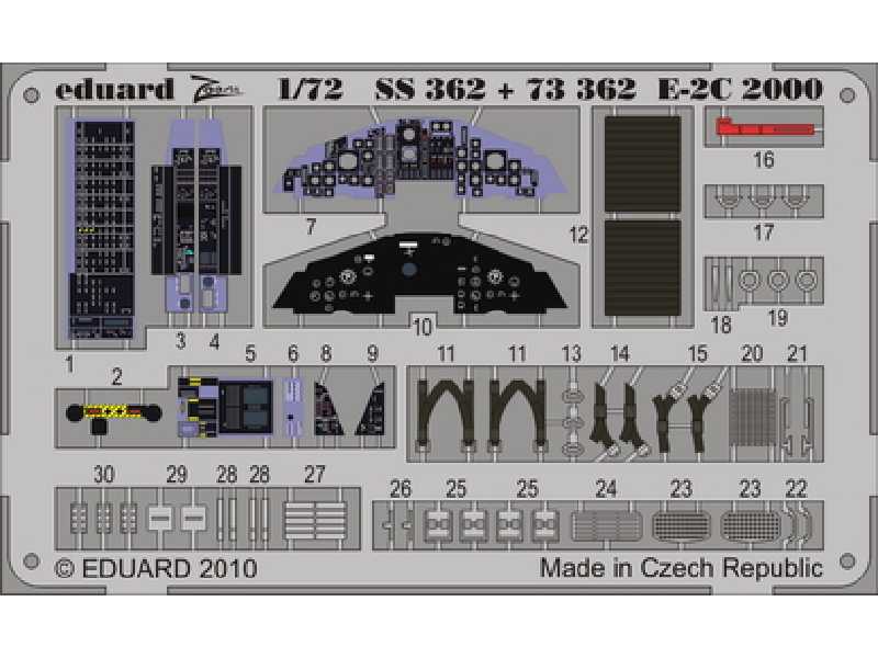  E-2C 2000 S. A. 1/72 - Hasegawa - blaszki - zdjęcie 1