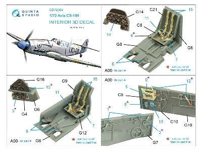 Avia Cs-199 - 3d-printed & Coloured Interior (For Eduard Kits) - zdjęcie 10